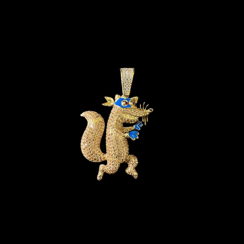 PENDENTIF PIERRE RENARD OR 750/ml