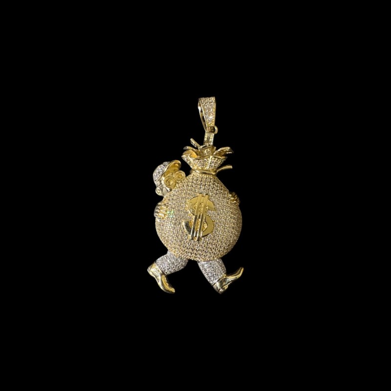 PENDENTIF PIERRE  OR 750/ml