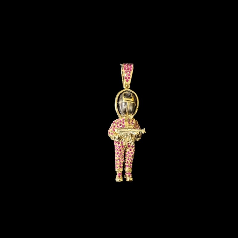PENDENTIF PIERRE SQUID OR 750/ml