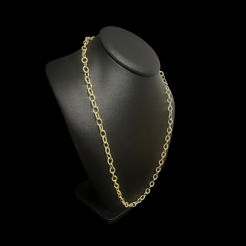 Collier Forçat lisse & piqué 8g or 750/ml