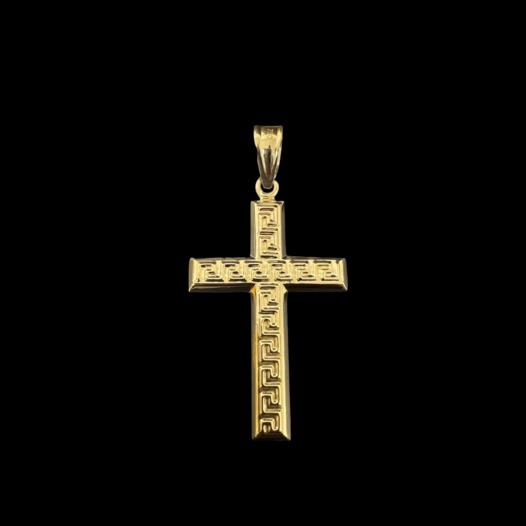 PENDENTIF CROIX MEDUSA OR 18k