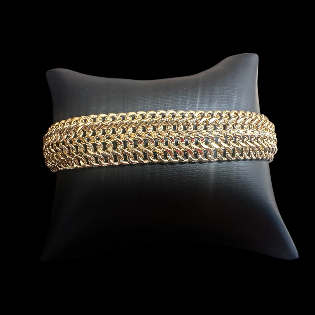 BRACELET MAILLE RUSSE OR 18k