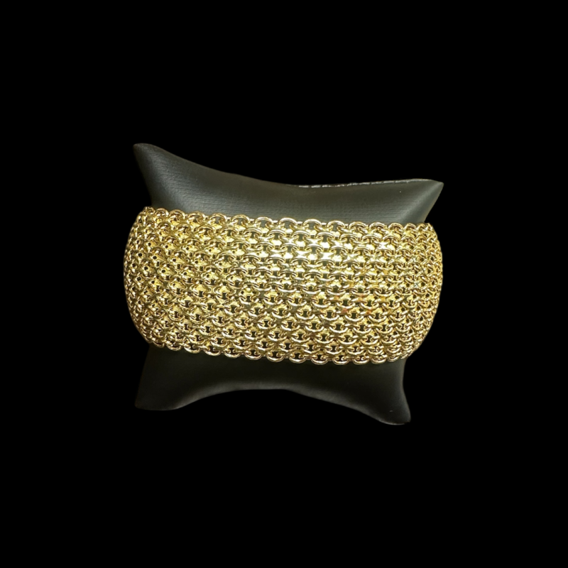BRACELET MAILLE PAILLASSON - 35mm- or 750/ml