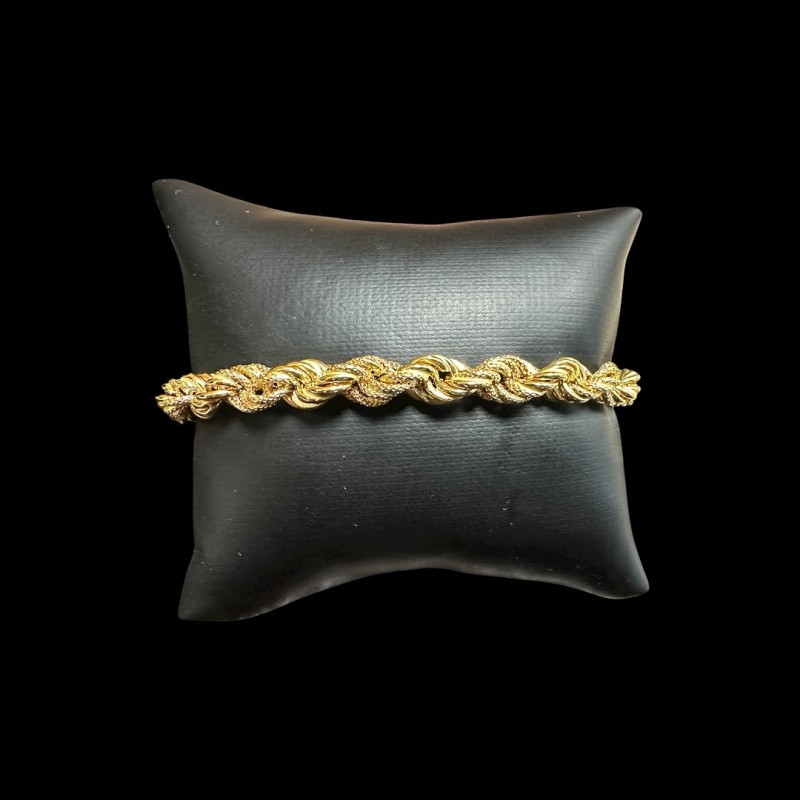BRACELET MAILLE TORSADÉE OR 750/ml