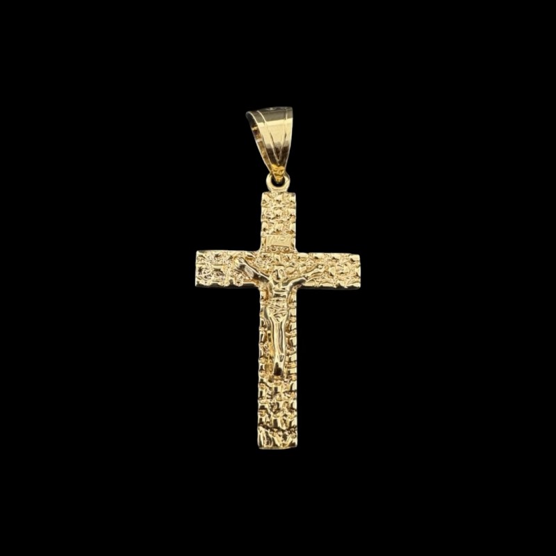 PENDENTIF CROIX STYLE NUGGET OR 750/ml