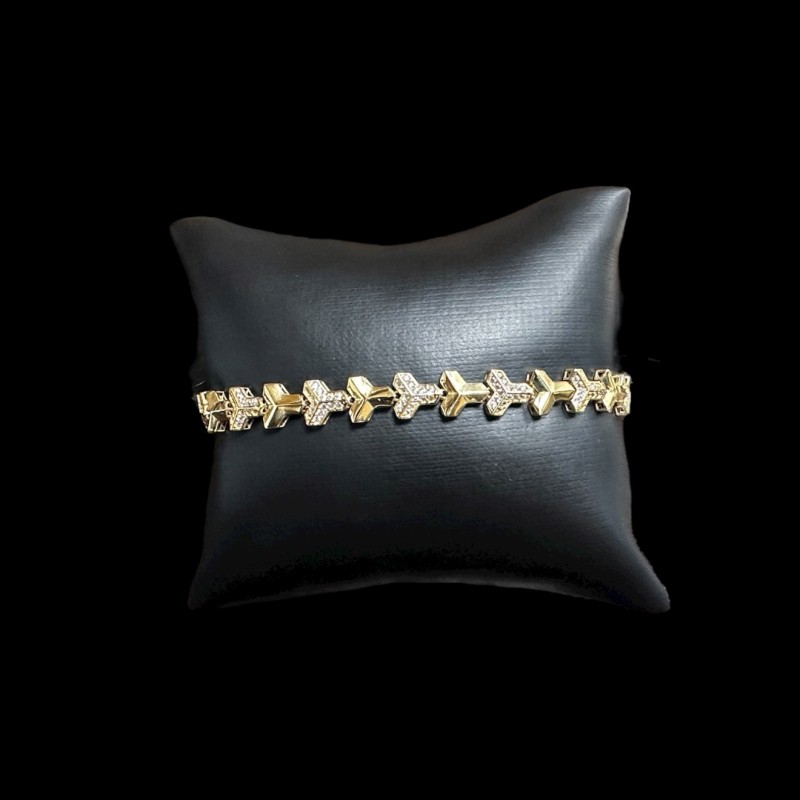 BRACELET MAILLE FLÈCHE OR 750/ml