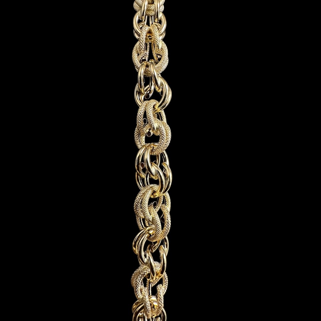 COLLIER MAILLE GROS SIROP OR 18k