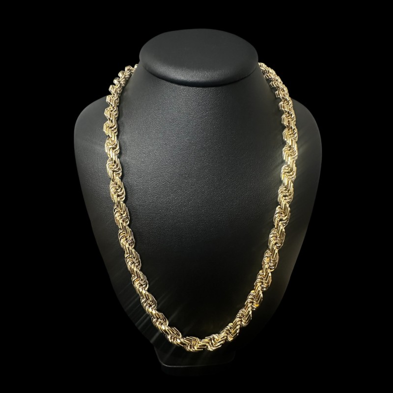 COLLIER MAILLE TORSADÉE CARRÉ OR 750/ml