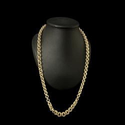 COLLIER JASERON DOUBLE LISSE & PIQUÉ OR 750/ml