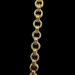 COLLIER JASERON DOUBLE LISSE & PIQUÉ OR 750/ml