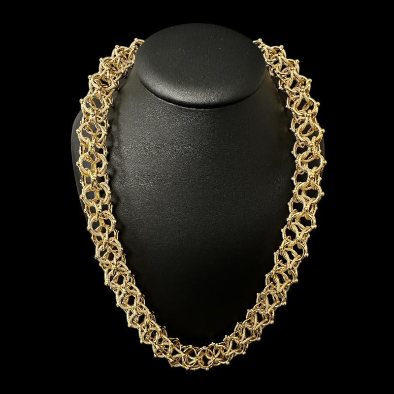 Collier maille cyclone 17mm - 70cm  - 58,8 cm