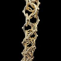 COLLIER MAILLE CYCLONE -17mm- OR 18k