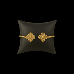 BRACELET JONC TRÈFLE OR 750/ml