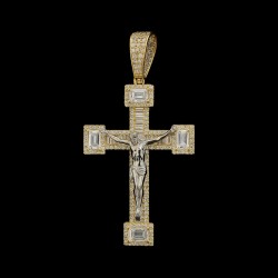 PENDENTIF CROIX PIERRE - OR 18k