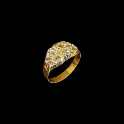 BAGUE PÉPITE - 2OR - OR 18k