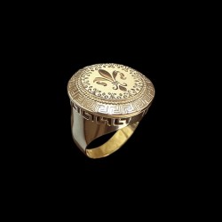 CHEVALIÈRE RONDE LYS - MEDUSA OR 18k