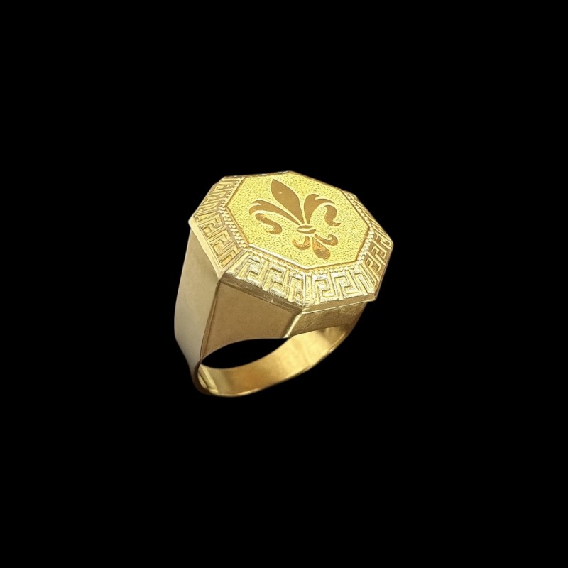 CHEVALIERE OCTO LYS - MEDUSA OR 18k