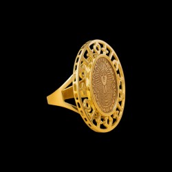 CHEVALIERE PORTE PIÈCE PHARAON OR 18k
