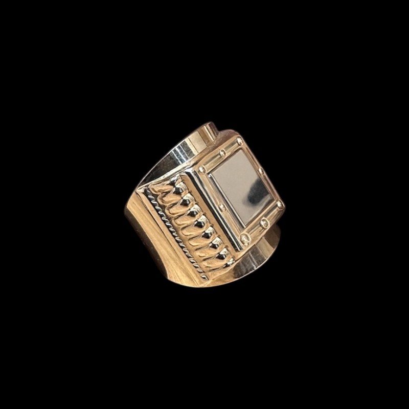 CHEVALIÈRE CARREE OR 18k