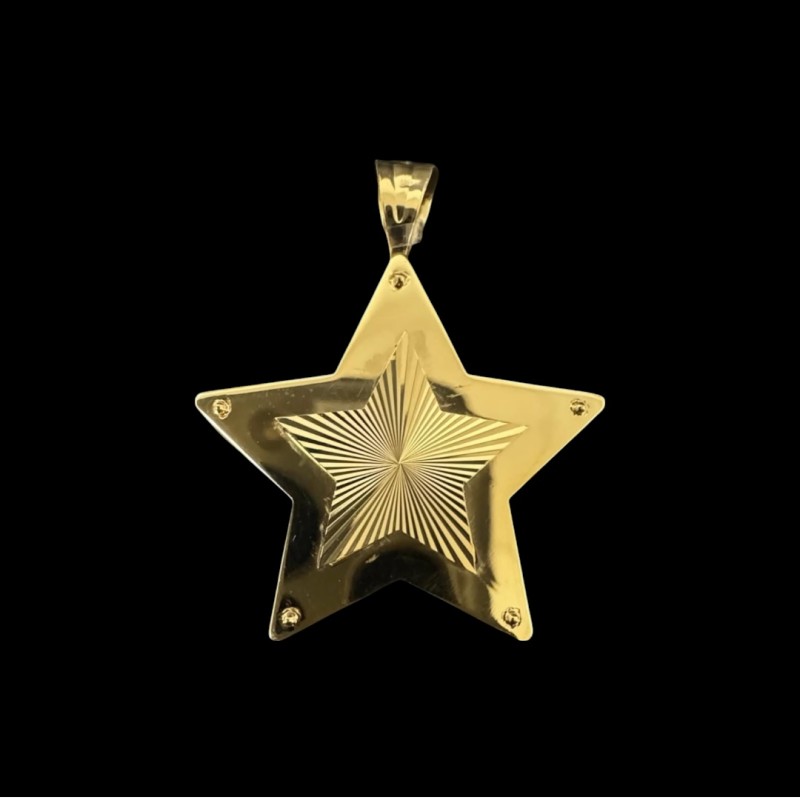 PENDENTIF ÉTOILE OR 750/ml