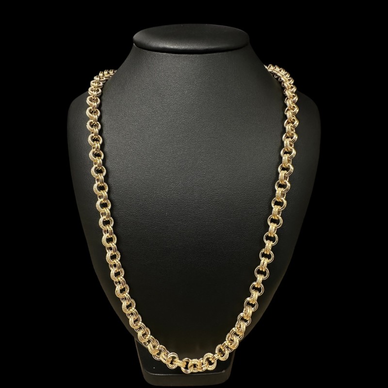 COLLIER MAILLE JASERON DOUBLE -70cm- OR 18k
