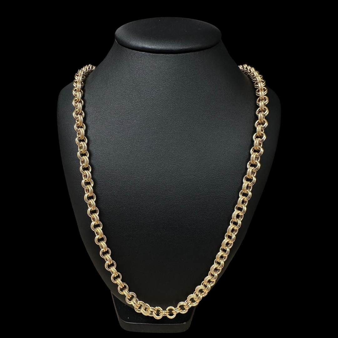 COLLIER MAILLE JASERON DOUBLE -80cm- OR 18k