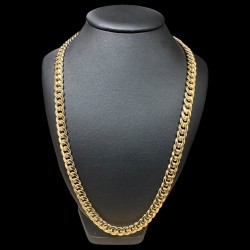 COLLIER MAILLE GOURMETTE -1 cm- OR 18k