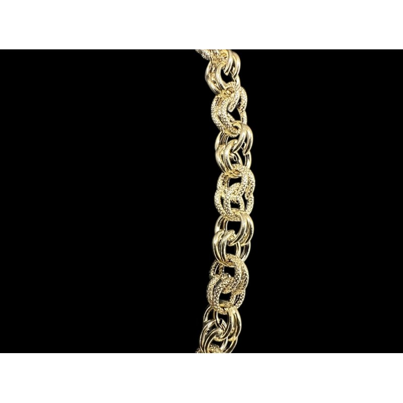 COLLIER MAILLE GROS SIROP -60cm- OR 18k