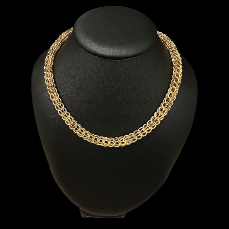 COLLIER MAILLE ATMOSPHÈRE - 45cm- OR 18k