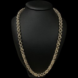 COLLIER MAILLE GROS SIROP -70cm- OR 18k