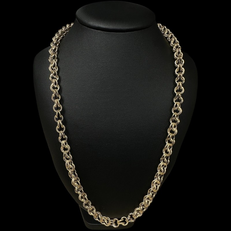 COLLIER MAILLE GROS SIROP -70cm- OR 18k