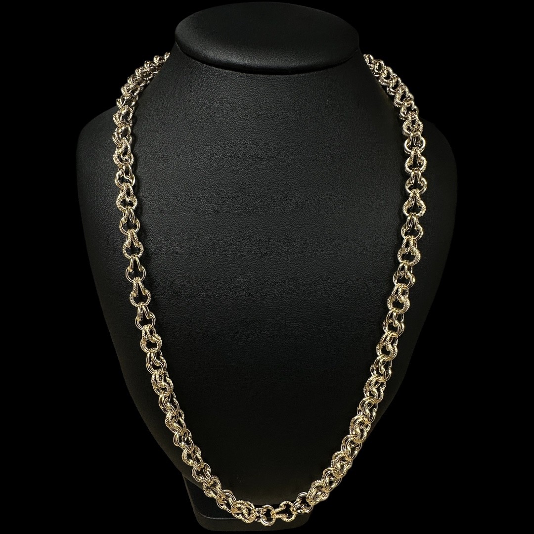 COLLIER MAILLE GROS SIROP -70cm- OR 18k