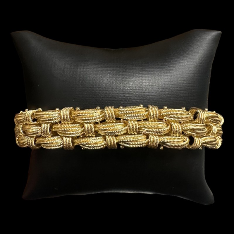 BRACELET MAILLE BAMBOO OR 18k