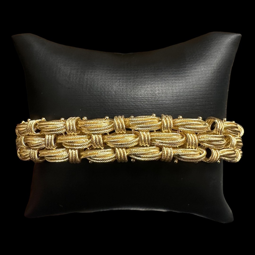 BRACELET MAILLE BAMBOO OR 18k