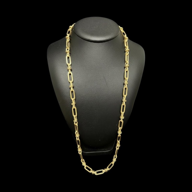 COLLIER MAILLE MIXTE OR 18k