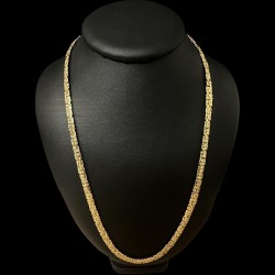 COLLIER MAILLE ROYAL PLATE OR 18K