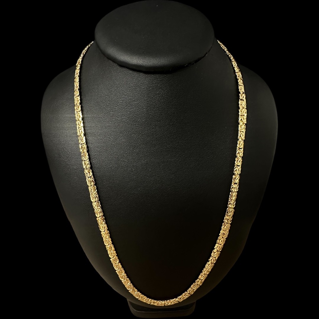 COLLIER MAILLE ROYAL PLATE OR 18K