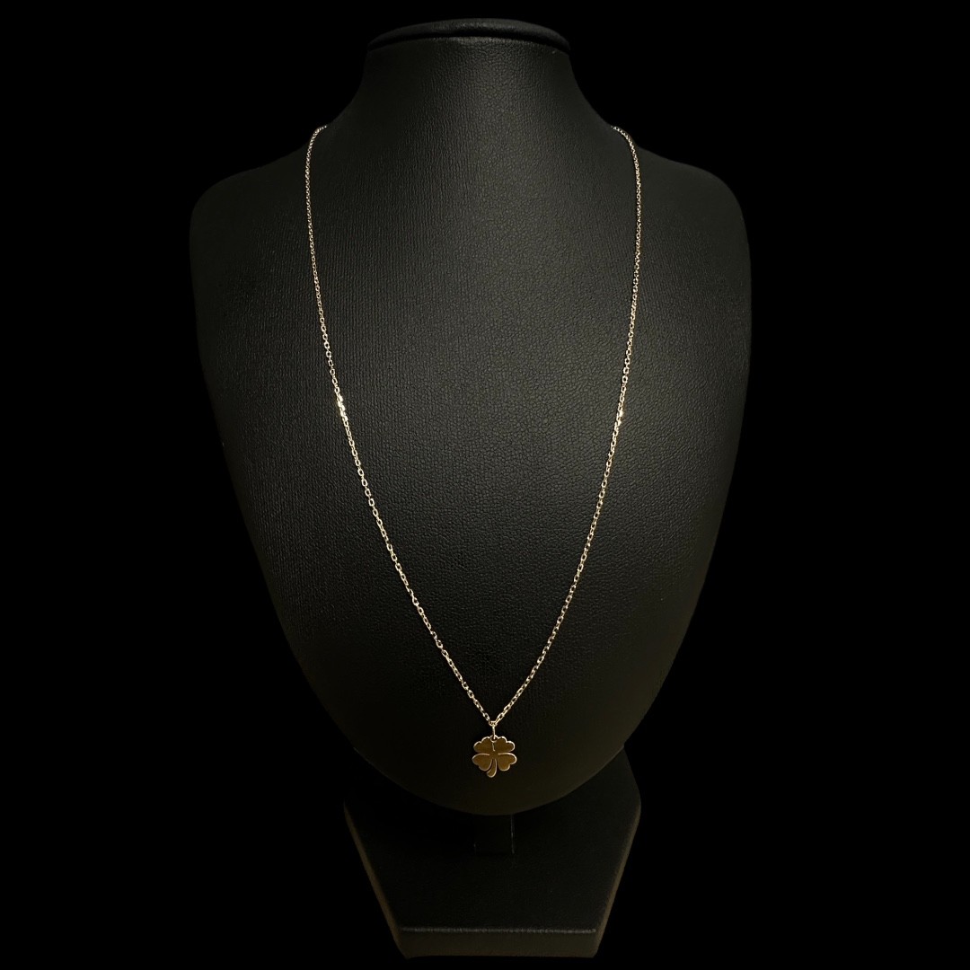 COLLIER PENDENTIF TRÈFLE OR 18K