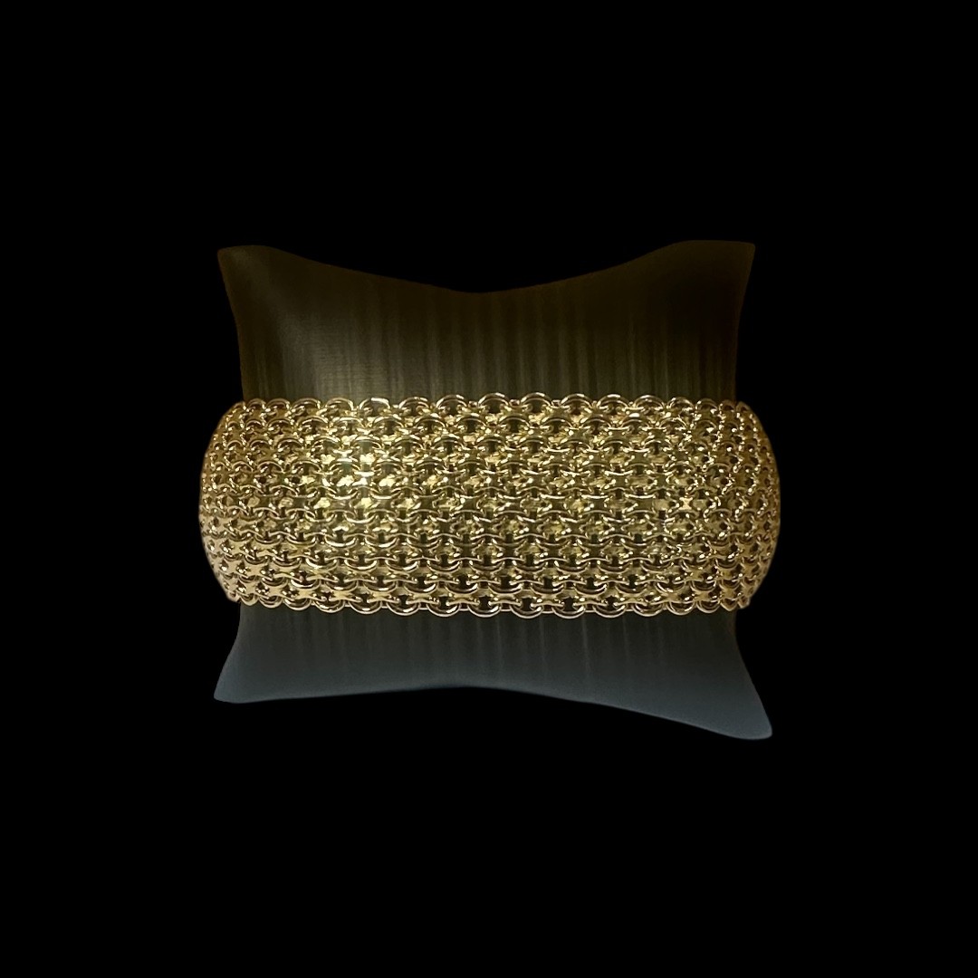 BRACELET MAILLE PAILLASSON -30mm- or 18K