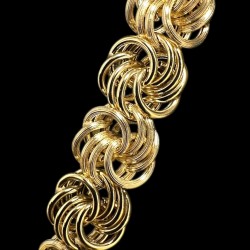 COLLIER MAILLE MACARON LISSE -10MM- OR 18K