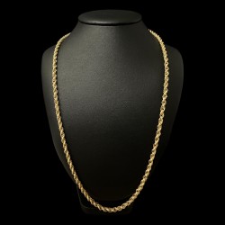 COLLIER MAILLE TORSADÉ -5mm- OR 18K