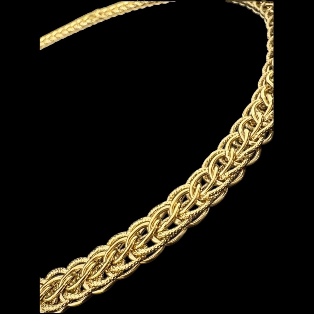 COLLIER MAILLE ATMOSPHÈRE - 80cm- OR 18k