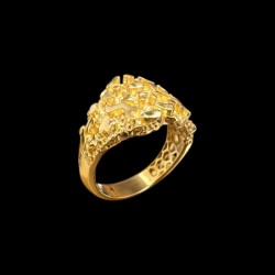 BAGUE PEPITE OR 18K