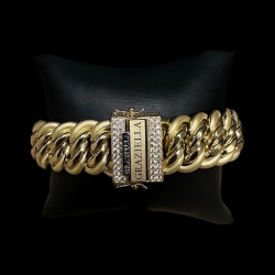 BRACELET MAILLE AMERICAINE GRAZIELLA OR 18K