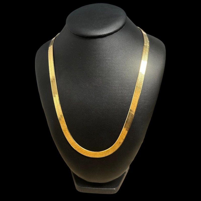 COLLIER PLAT 8MM OR 18K