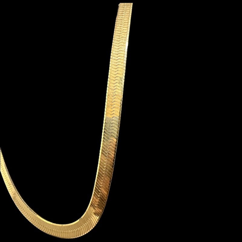 COLLIER PLAT 8MM OR 18K