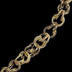COLLIER MAILLE GROS SIROP -18mm- OR 18k