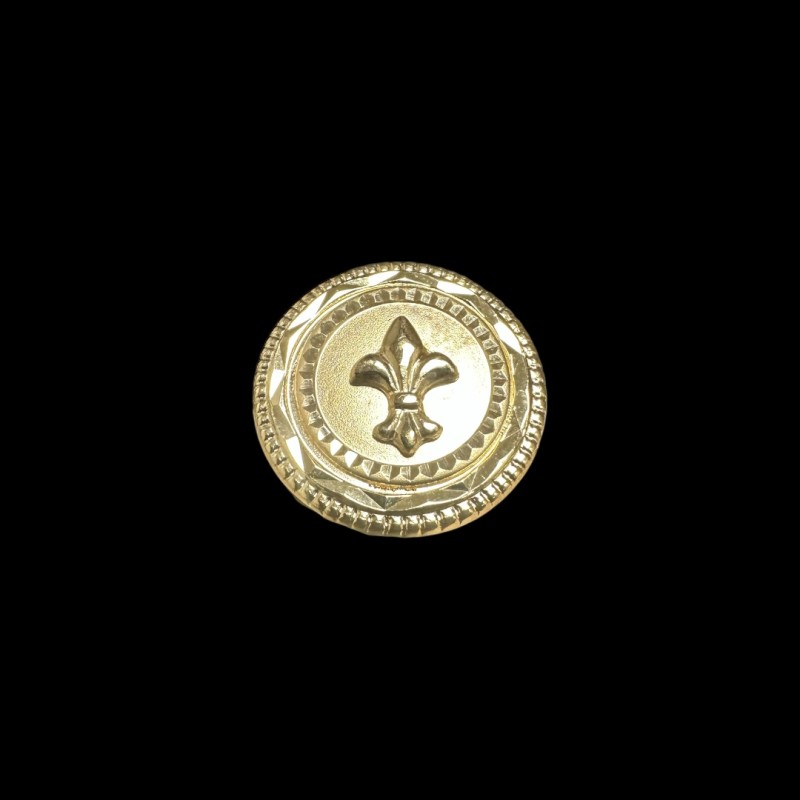 CHEVALIÈRE RONDE LYS ROYAL OR 18K