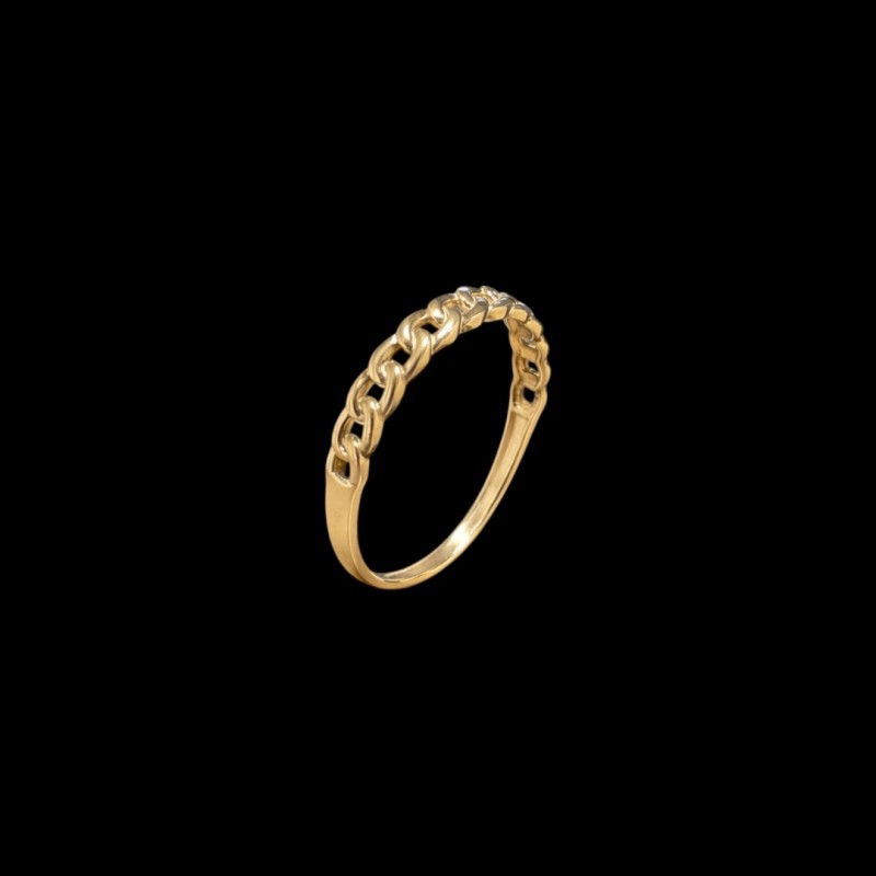 BAGUE GOURMETTE OR 18K