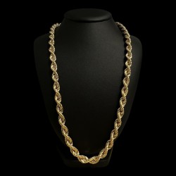 COLLIER TORSADÉ -9mm- OR 18K